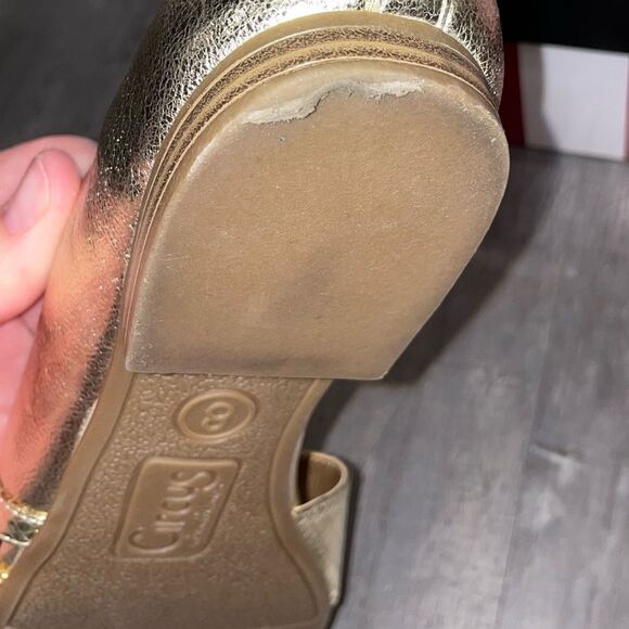 Sam Edelman sz 8 sandals flats, gold and silver metallic, lightly worn - Picture 7 of 8